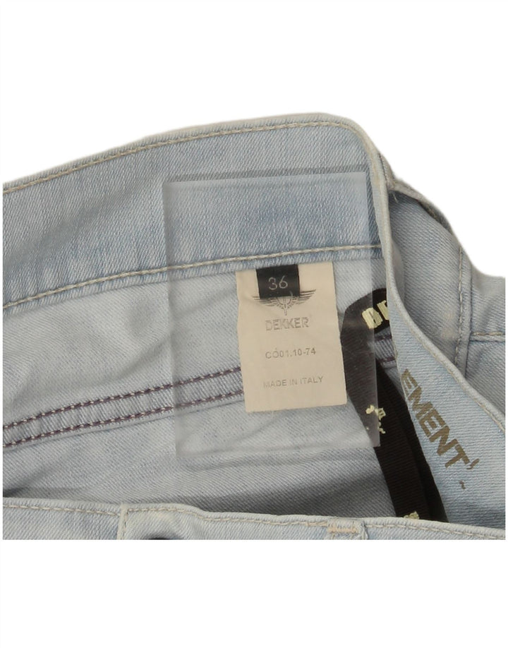 Dekker Dame Distressed Straight Jeans W36 L29 Blå Bomuld