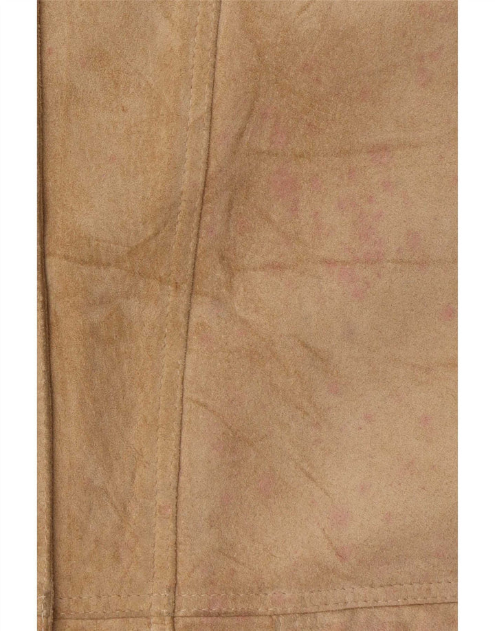 Michel Dame Oversized Ruskindsjakke IT 44 Medium Beige Læder