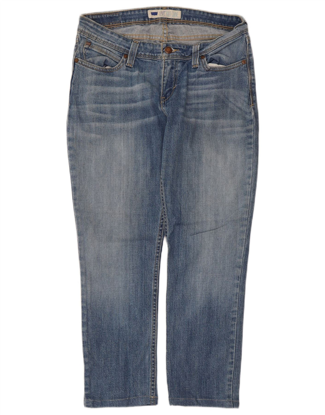 Levi's Womens Bold Curve Cropped Jeans W32 L24 Blue Cotton