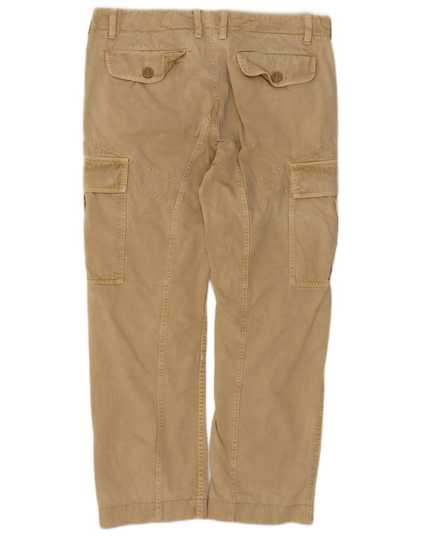 Calça cargo reta masculina Marlboro Classics W33 L28 algodão bege