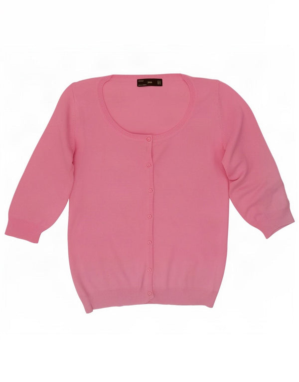 Zara Damen Kurzarm-Strickjacke UK 18 XL Rosa