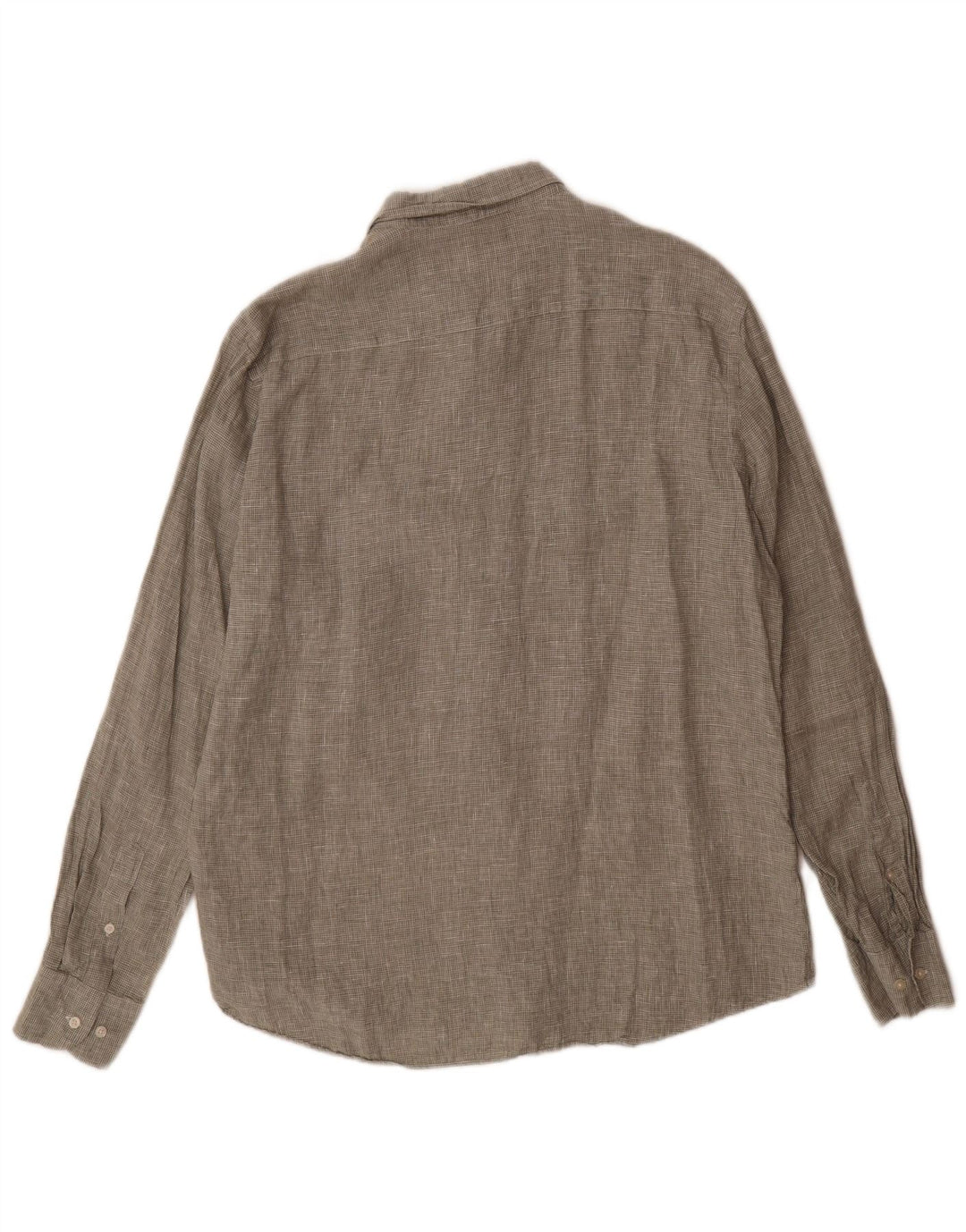 Koszula męska Massimo Dutti XL, zielona, lniana w pepitkę