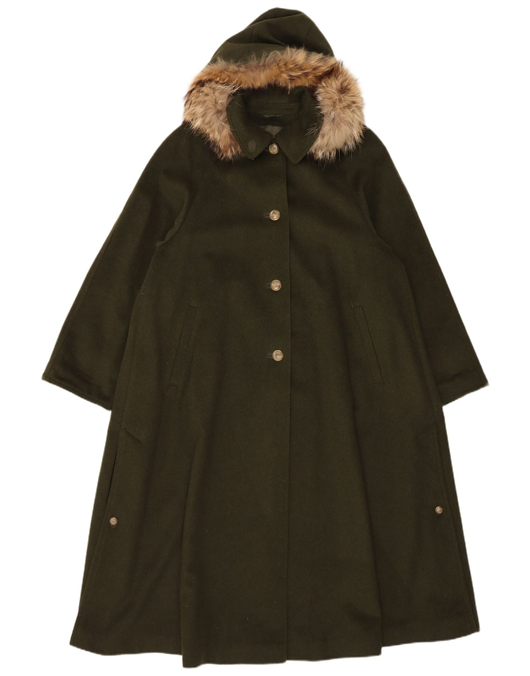 Moessmer Γυναικείο Πανωφόρι με Κουκούλα UK 10 Small Khaki