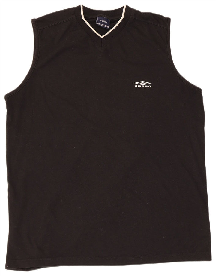 Umbro Mens Vest Top XL Black Polyester Sports
