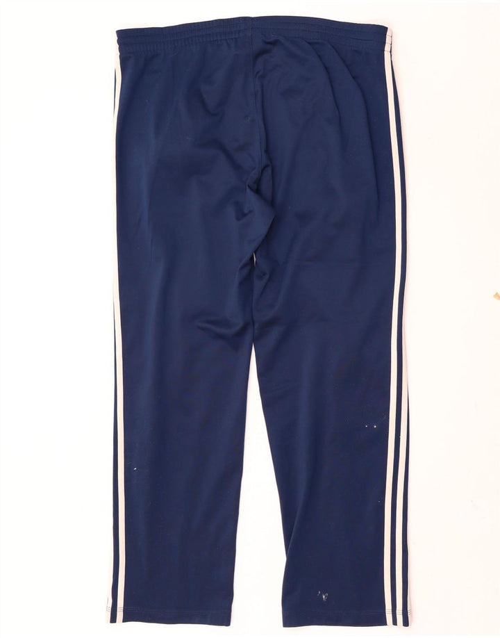 Pantaloni da tuta da uomo Adidas medi in poliestere blu navy