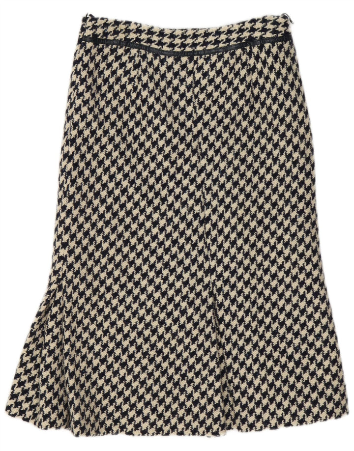 Vintage A-line nederdel til kvinder W30 Medium Marineblå Houndstooth