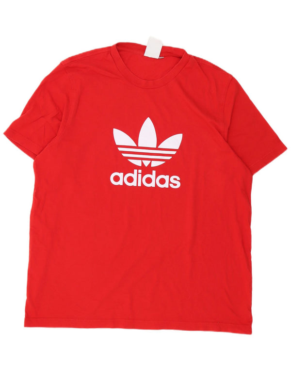 Adidas Herren Regular Graphic T-Shirt Top Large Rot