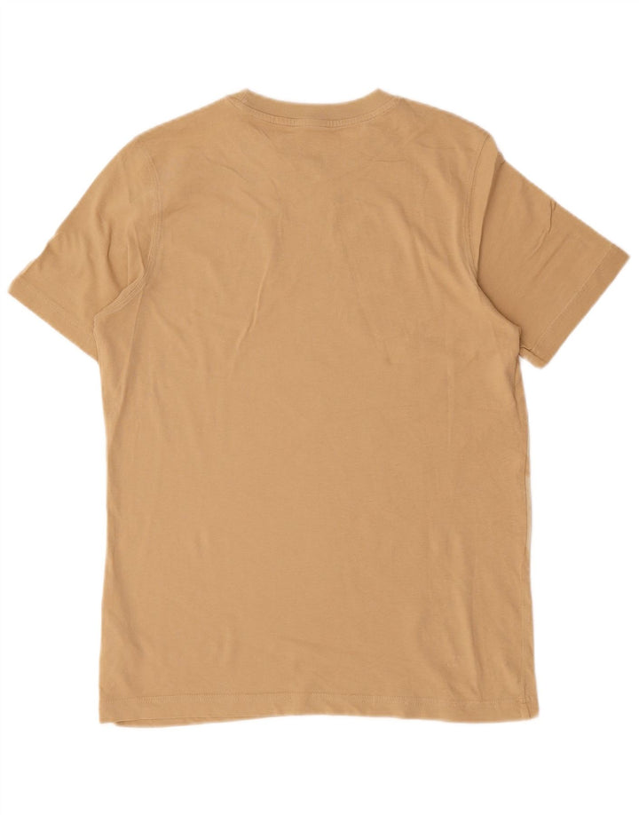 Puma Mens Graphic T-Shirt Top Small Beige Cotton