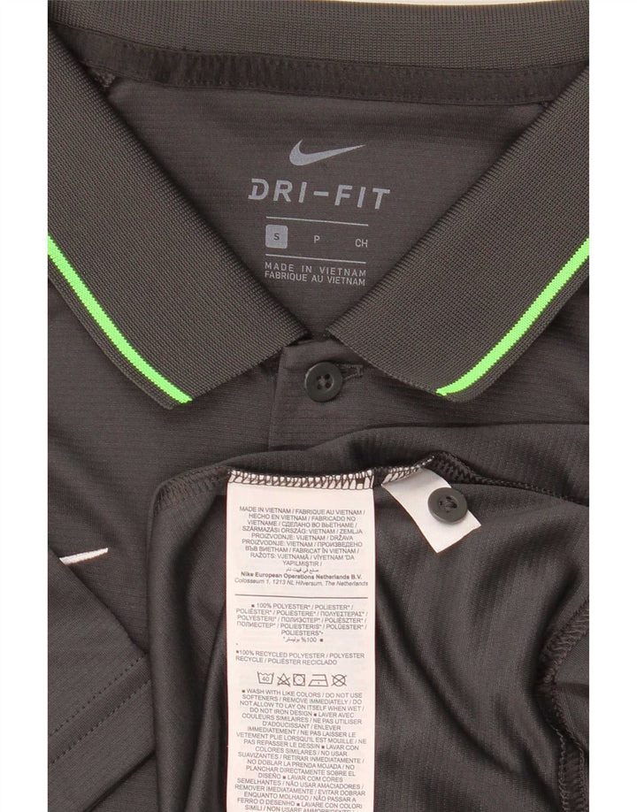 Polo Nike da uomo Dri Fit Small in poliestere color block grigio