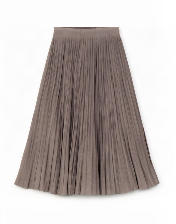 Saia plissada feminina Zara XS W24 poliéster cinza
