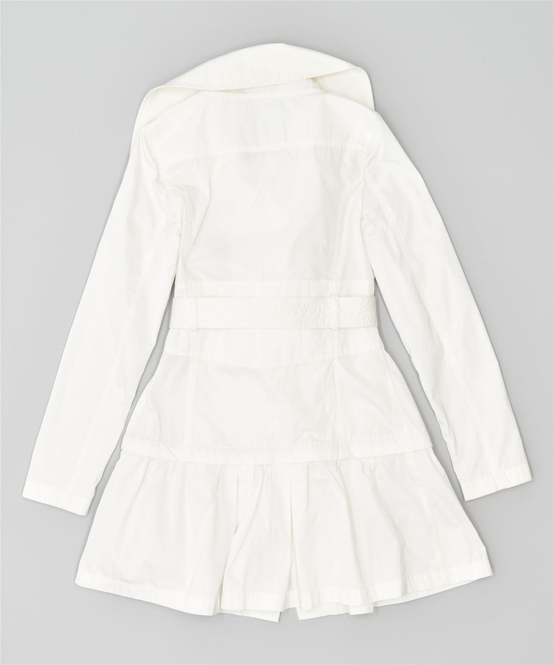 GUESS Gabardina para mujer UK 8 Small Poliéster blanco