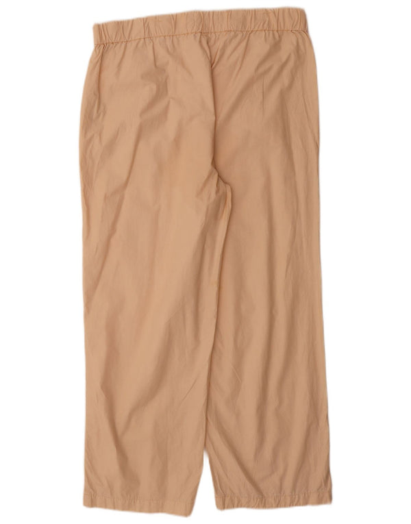 Marks & Spencer Womens Straight Casual Trousers UK 14 Large W34 L29 Beige
