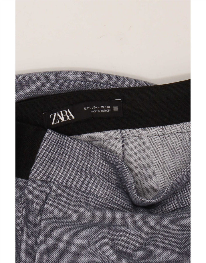 Zara Womens Regular Chino Trousers Large W30 L27 Blue