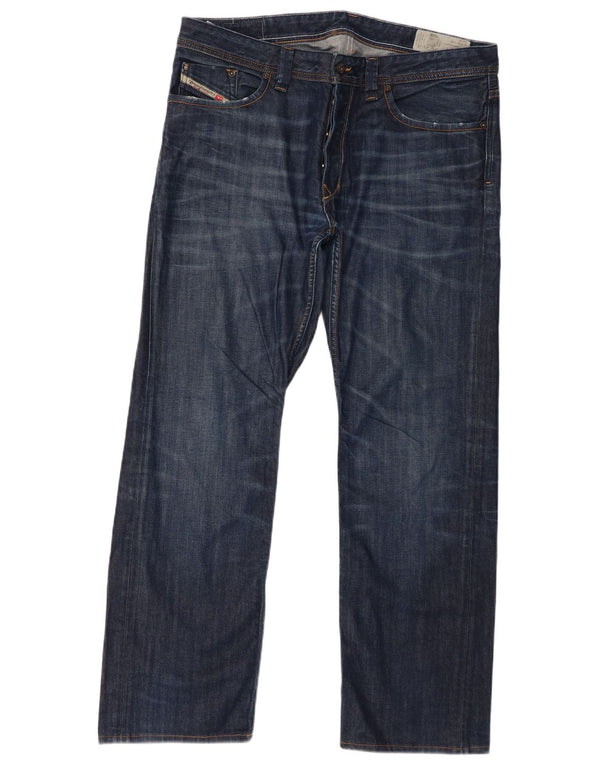 Diesel Mens Larkee Regular Straight Jeans W36 L30 sötétkék pamut