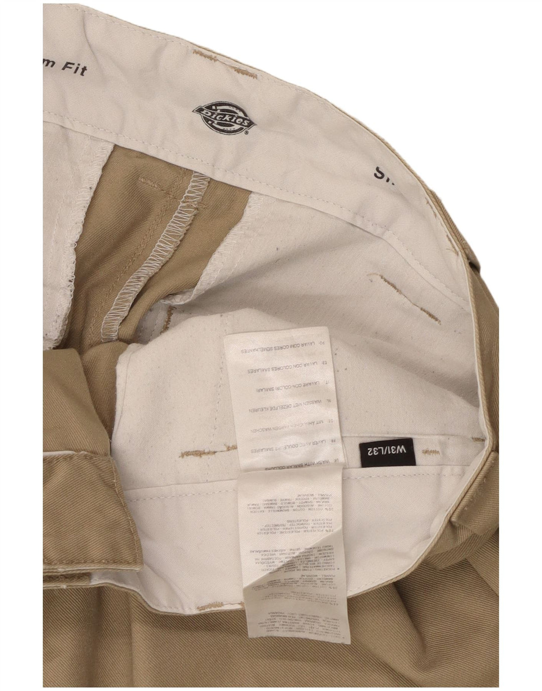 Dickies Mens Slim Chino Shorts W31 Medium  Beige Polyester