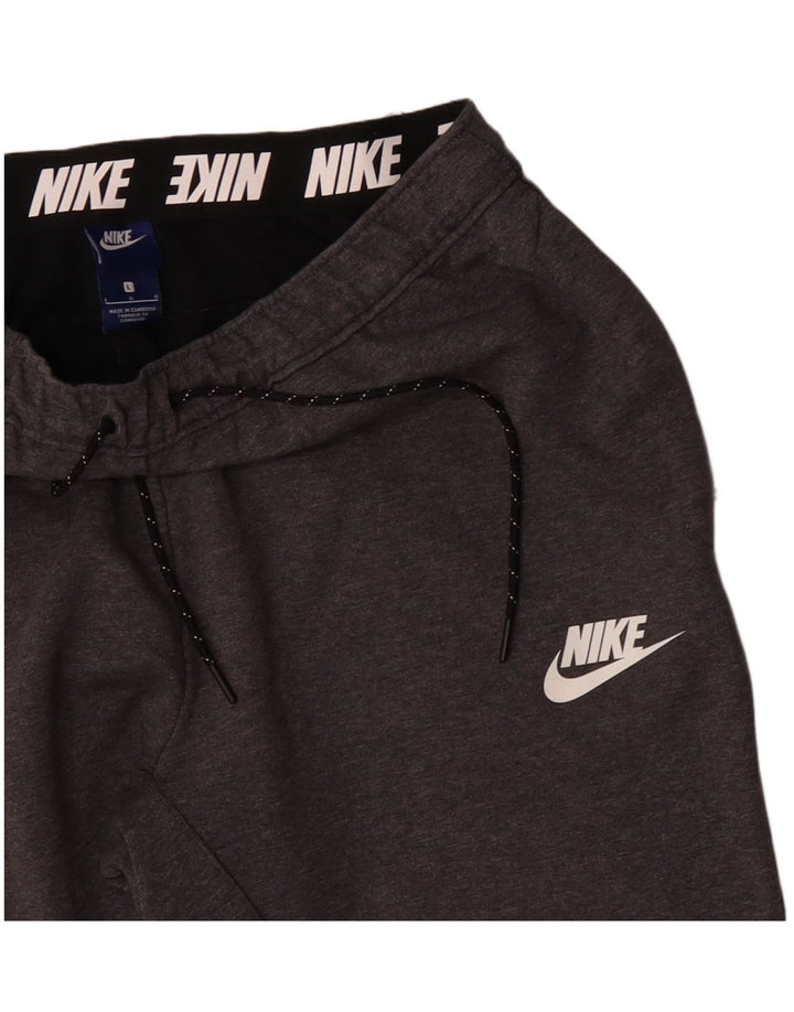 Nike Mens Tracksuit Trousers Joggers Large Grey Cotton