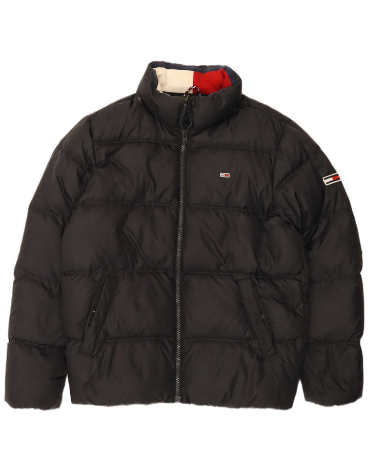 Tommy Hilfiger muška podstavljena jakna UK 40 veliki crni poliester