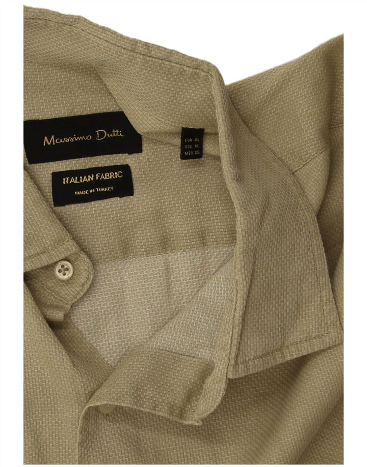Massimo Dutti Herreskjorte XL Beige Bomuld