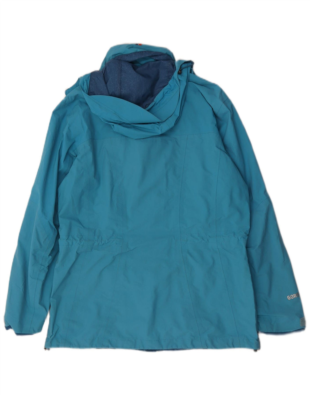 Berghaus Womens Hooded Oversized Rain Jacket UK 10 Small Blue Nylon