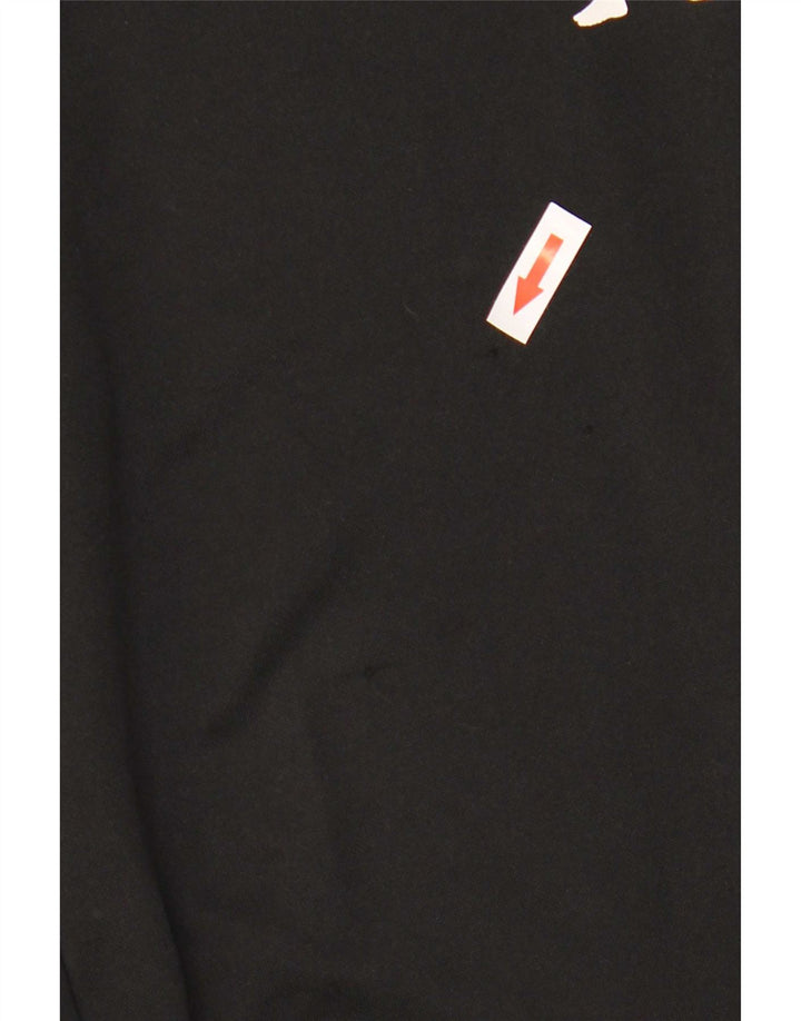 Kappa Mens Graphic Tracksuit Trousers Medium Black Polyester