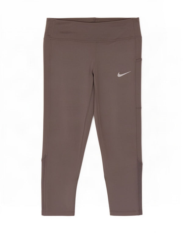 Leggings Nike Dri Fit Capri UK 10 Pequeno Cinza