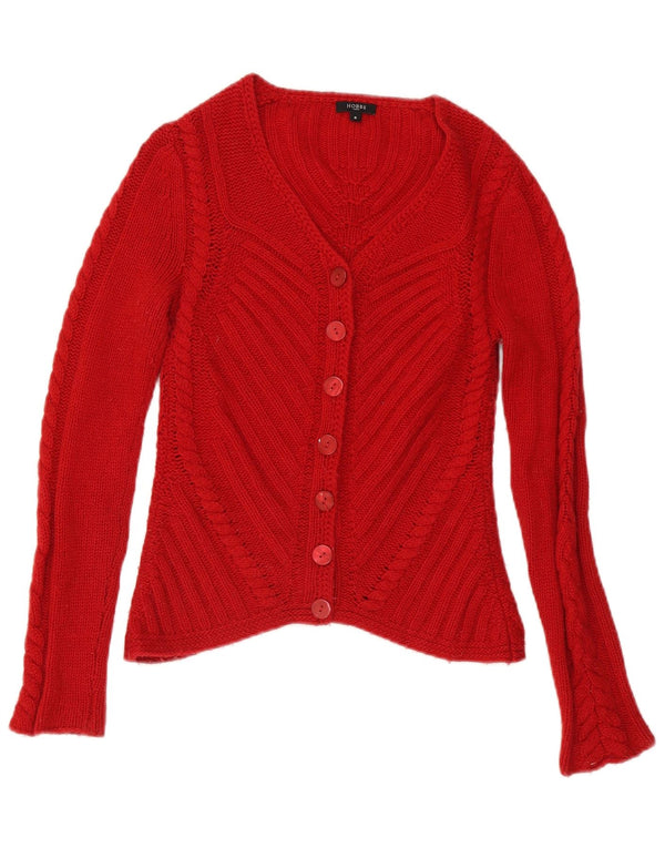 Hobbs Cardigan pour femme en laine d'agneau rouge UK 8 Small