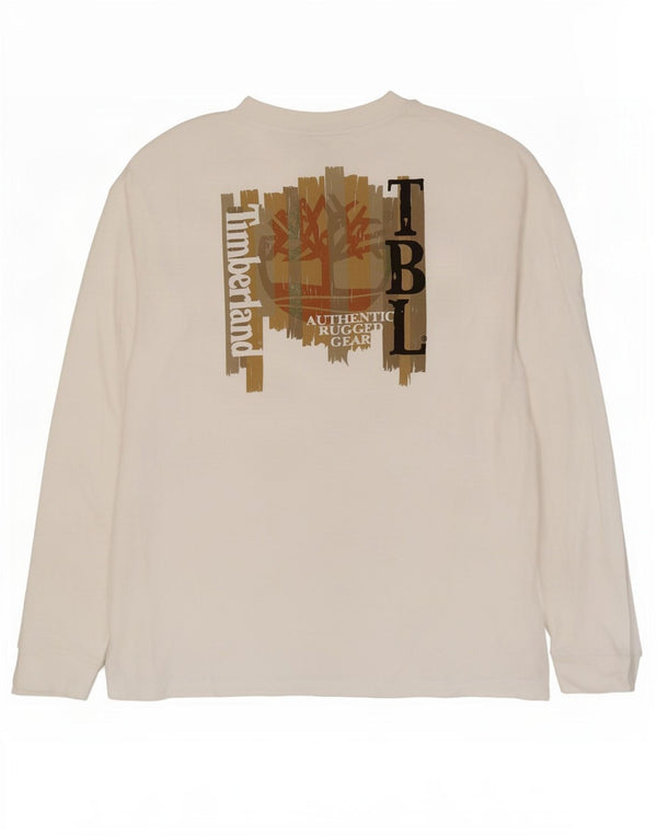 Timberland Haut graphique à manches longues pour homme XL en coton blanc