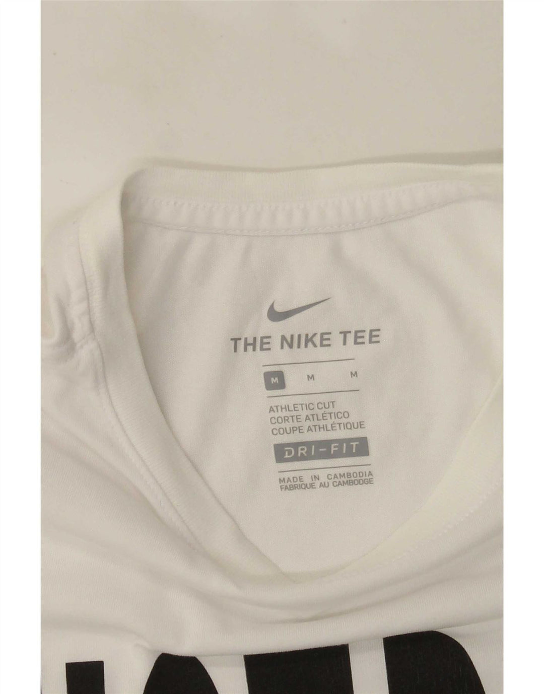NIKE Mens Dri Fit Graphic T-Shirt Top Medium White