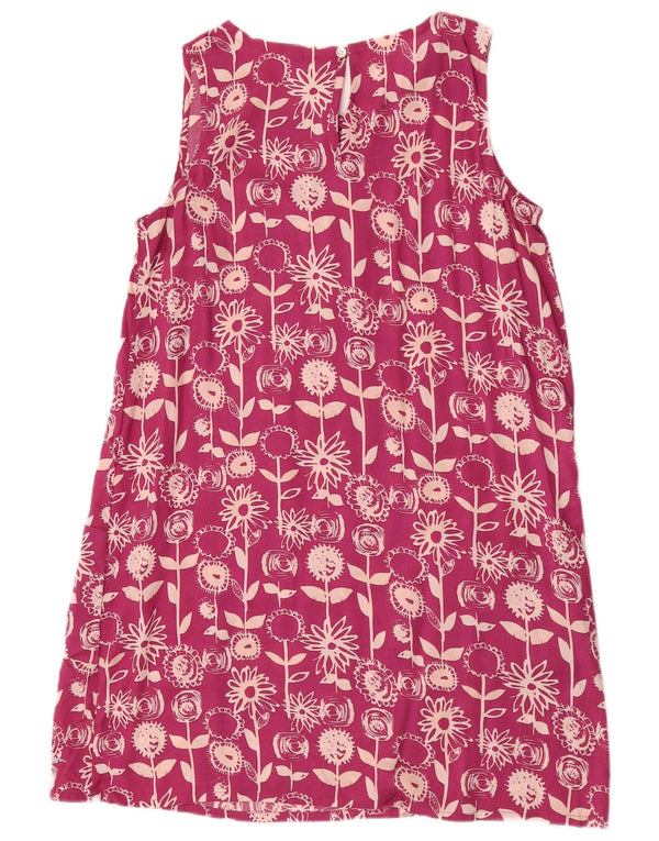 Weird Fish Dame ærmeløs bluse Top UK 12 Medium Pink Floral Viscose