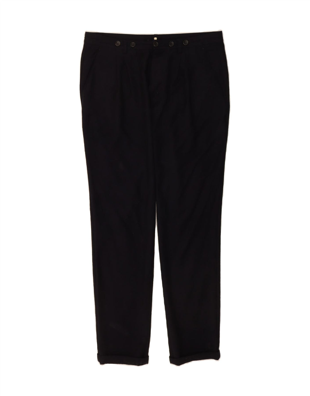 ICEBERG Mens Pegged Chino Trousers IT 48 Medium W32 L32 Navy Blue Wool Vintage Iceberg and Second-Hand Iceberg from Messina Hembry 