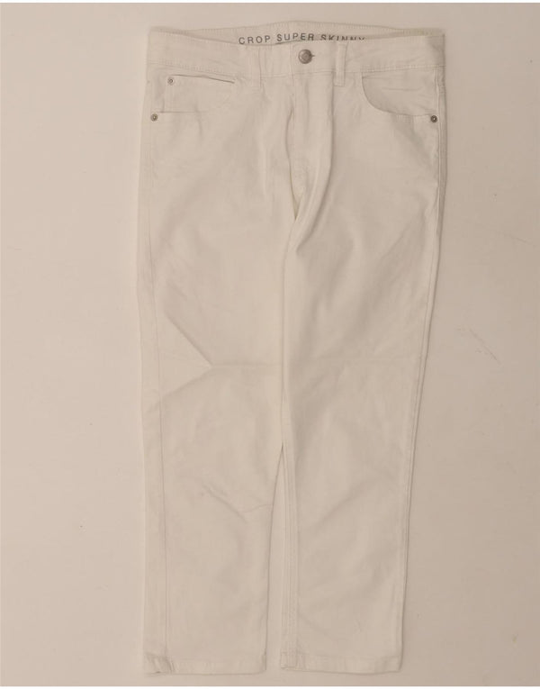 Marks & Spencer Damen-Cropped-Jeans UK 12 Medium W30 L21 Weiß