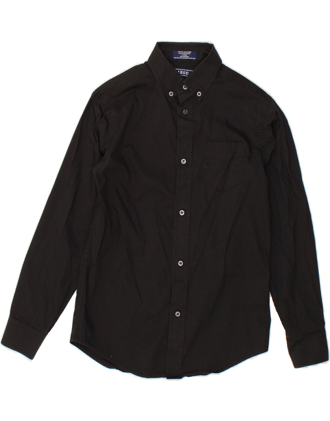 IZOD Boys Stretch Shirt 10-11 Years Medium Black Cotton Vintage Izod and Second-Hand Izod from Messina Hembry 
