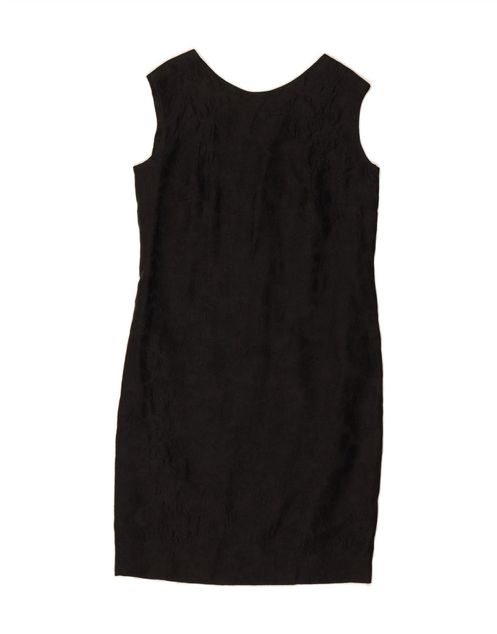VINTAGE Womens Sleeveless Sheath Dress UK 12 Medium Black Vintage Vintage and Second-Hand Vintage from Messina Hembry 