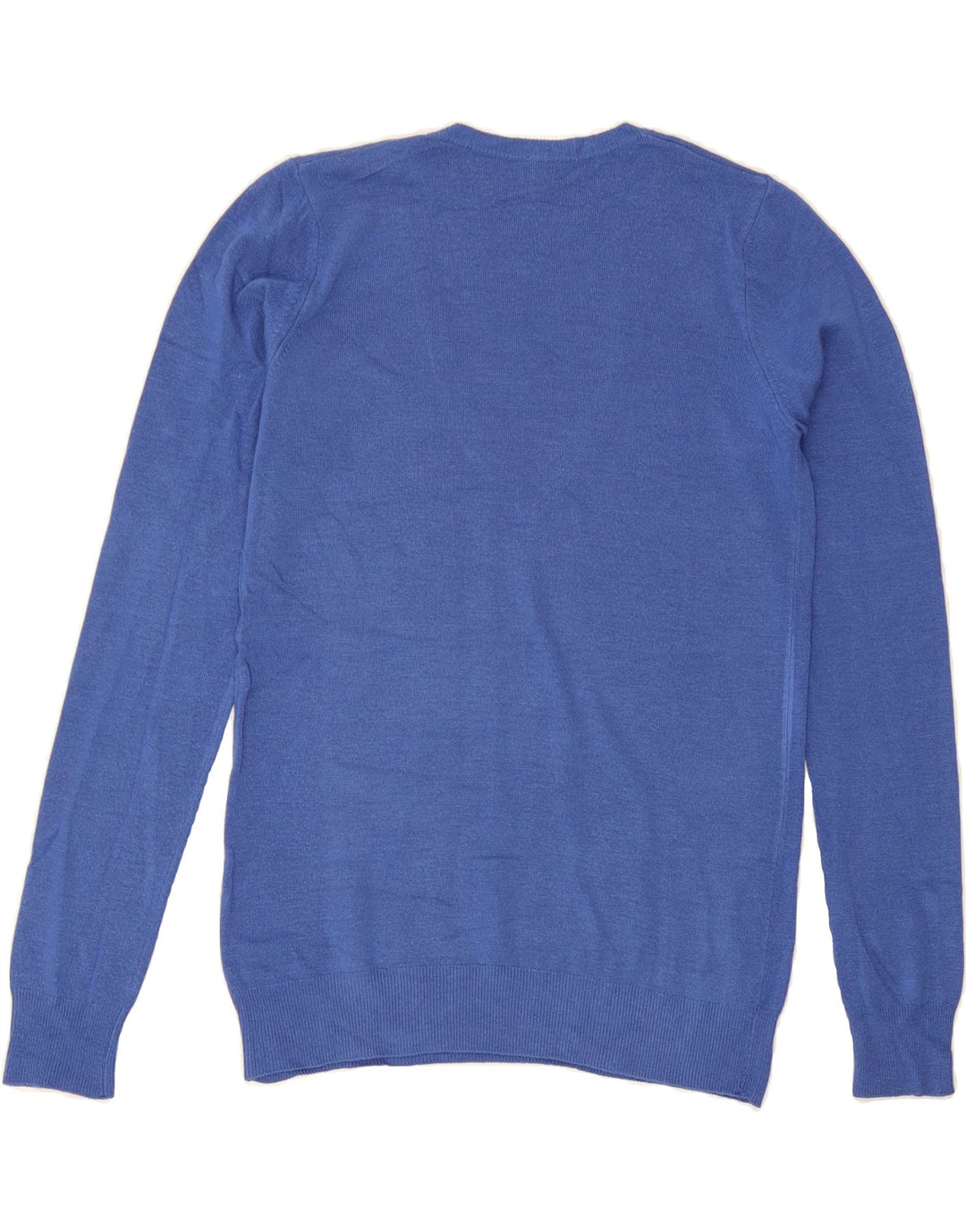 BENETTON Womens V-Neck Jumper Sweater UK 10 Small Blue Vintage Benetton and Second-Hand Benetton from Messina Hembry 
