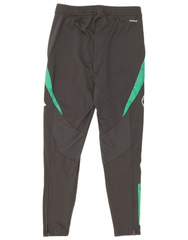Adidas Pantalon de survêtement graphique Boston Celtics pour femme UK 14 Gris moyen