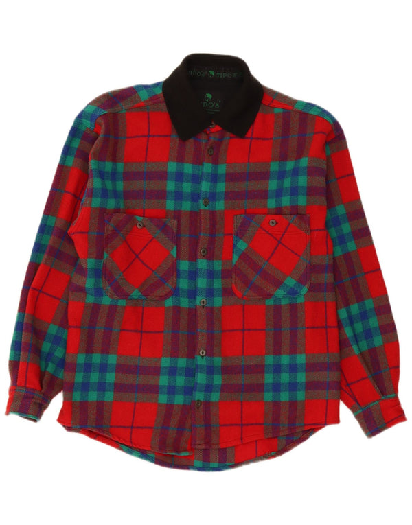 Tipo' S Mens Flannel Shirt Small Red Check Wool