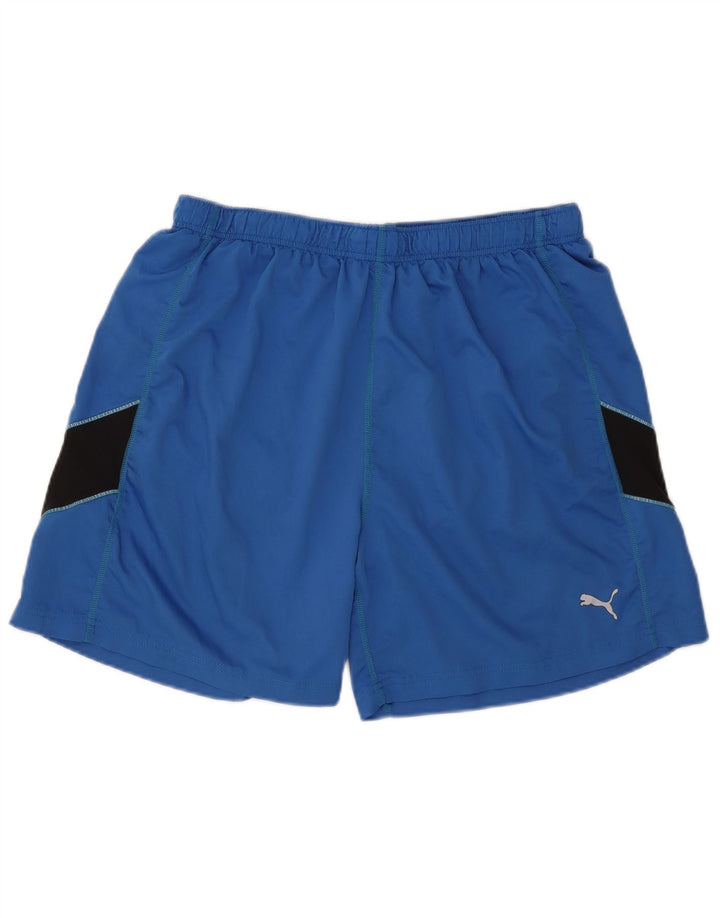 Pantaloncini sportivi da uomo Puma XL Blu in poliestere color block