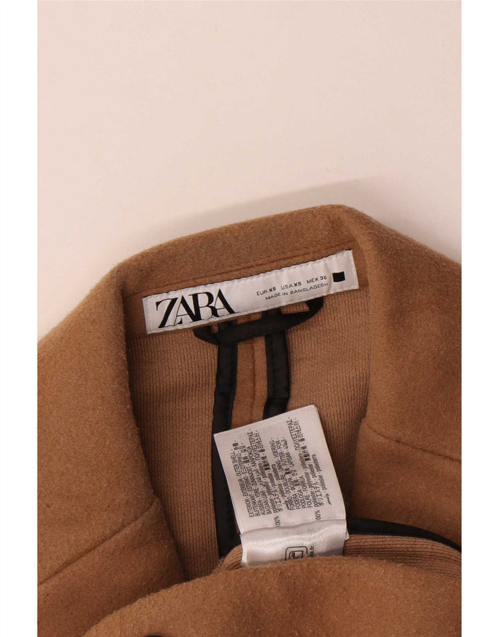 Zara Hombre Abrigo extragrande UK 34 XS Poliéster beige
