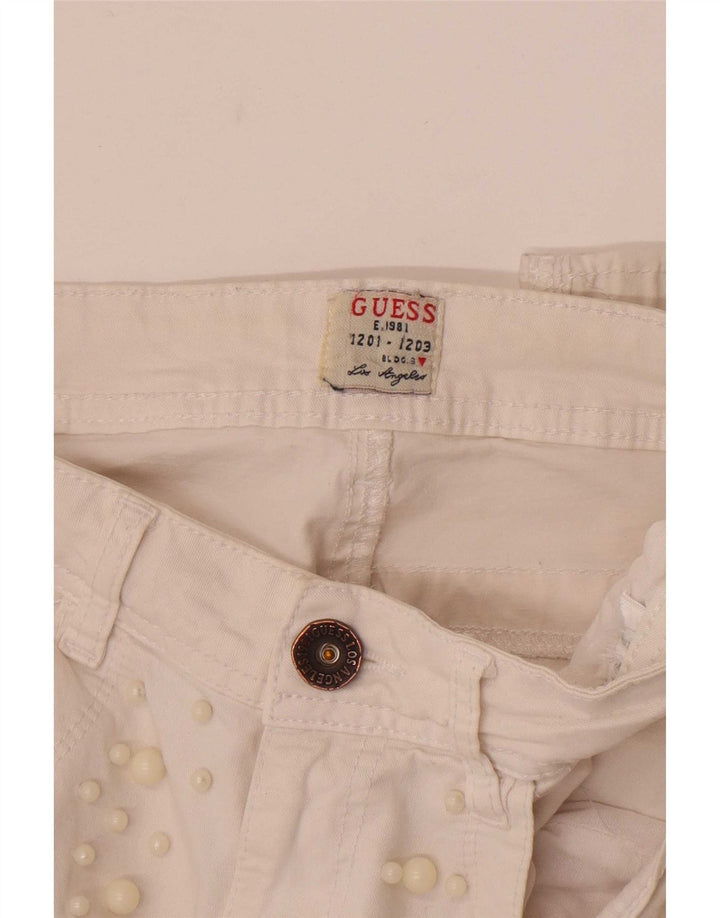 Guess Γυναικείο Cropped Jeans W26 L23 White Spotted