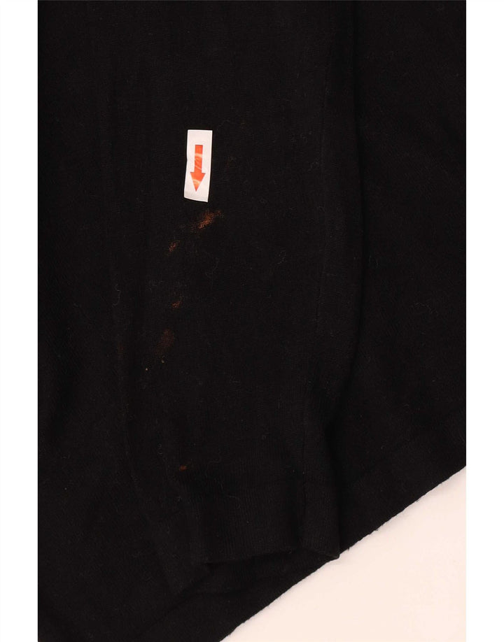Zara Pull Col V Homme Noir Moyen Viscose