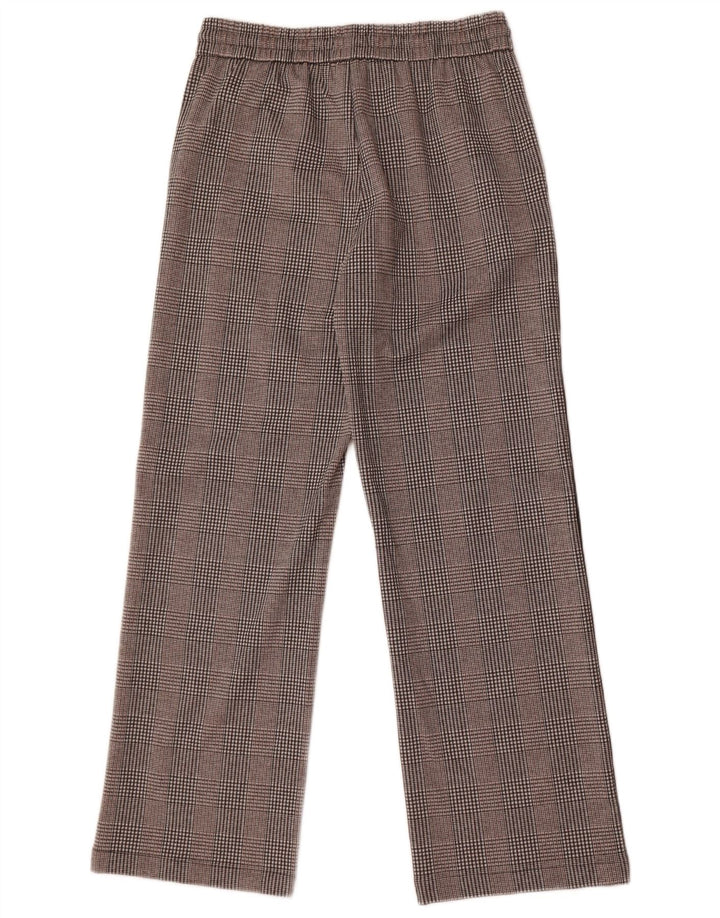 Marks & Spencer Womens Graphic Casual Trousers UK 12 Medium W30 L29 Grey