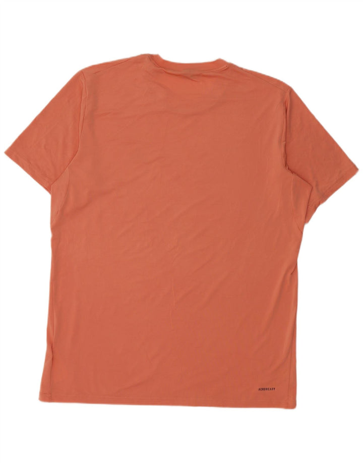 Adidas Mens Aeroready T-Shirt Top Large Pink Polyester