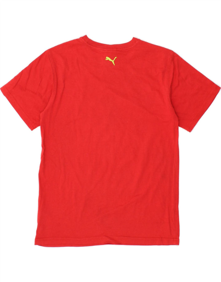 PUMA Boys Graphic T-Shirt Top 11-12 Years Large Red Vintage Puma and Second-Hand Puma from Messina Hembry 