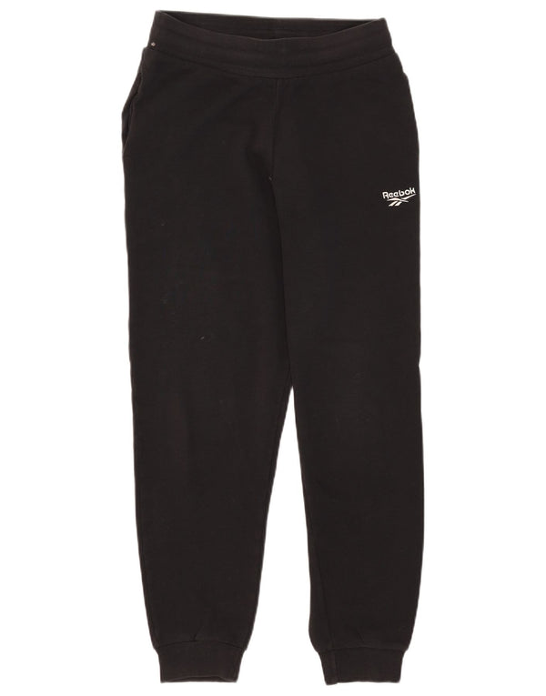 Reebok Pantalon de survêtement pour femme Joggers UK 8/10 Small Noir Coton