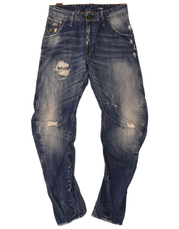 Calça jeans masculina G-Star Arc Distressed Loose Fit Tapered W30 L32 Algodão Azul