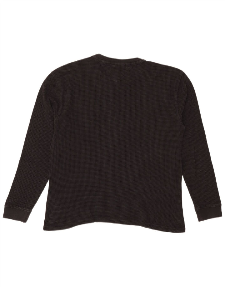 Tommy Hilfiger Mens Top Long Sleeve Small Black Cotton