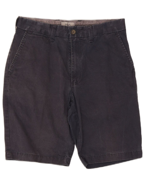 Pantaloncini chino da uomo Marks & Spencer W30 cotone blu navy medio