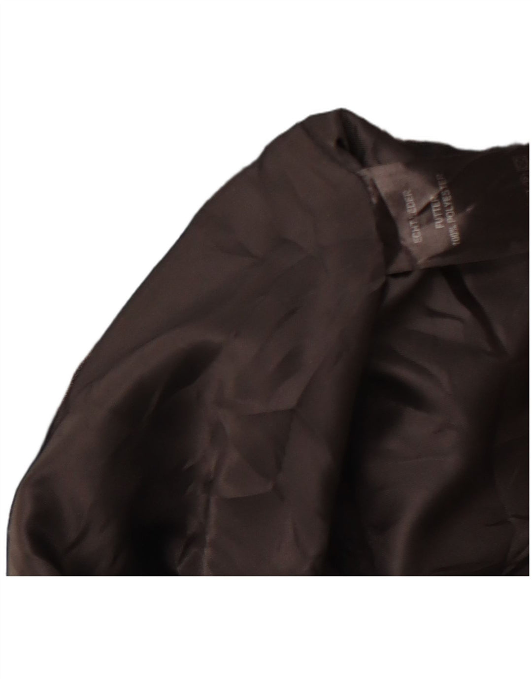 BARISAL Womens Leather Coat IT 44 Medium Black Leather