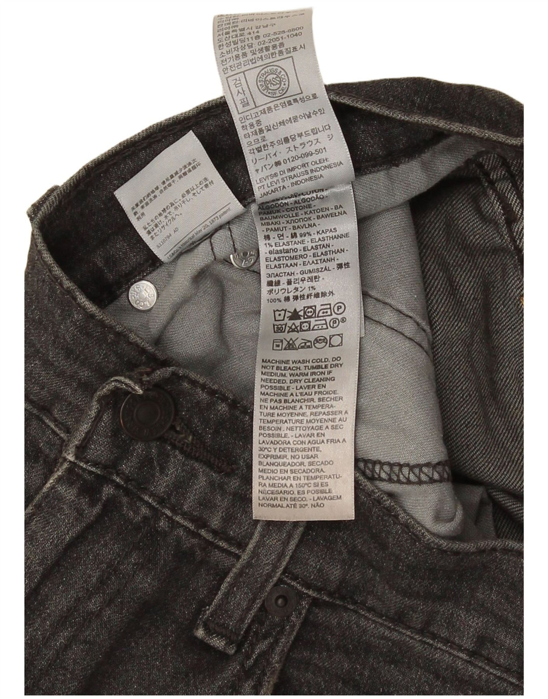 Levi's Mens 502 Tapered Jeans W31 L29 Grey Cotton