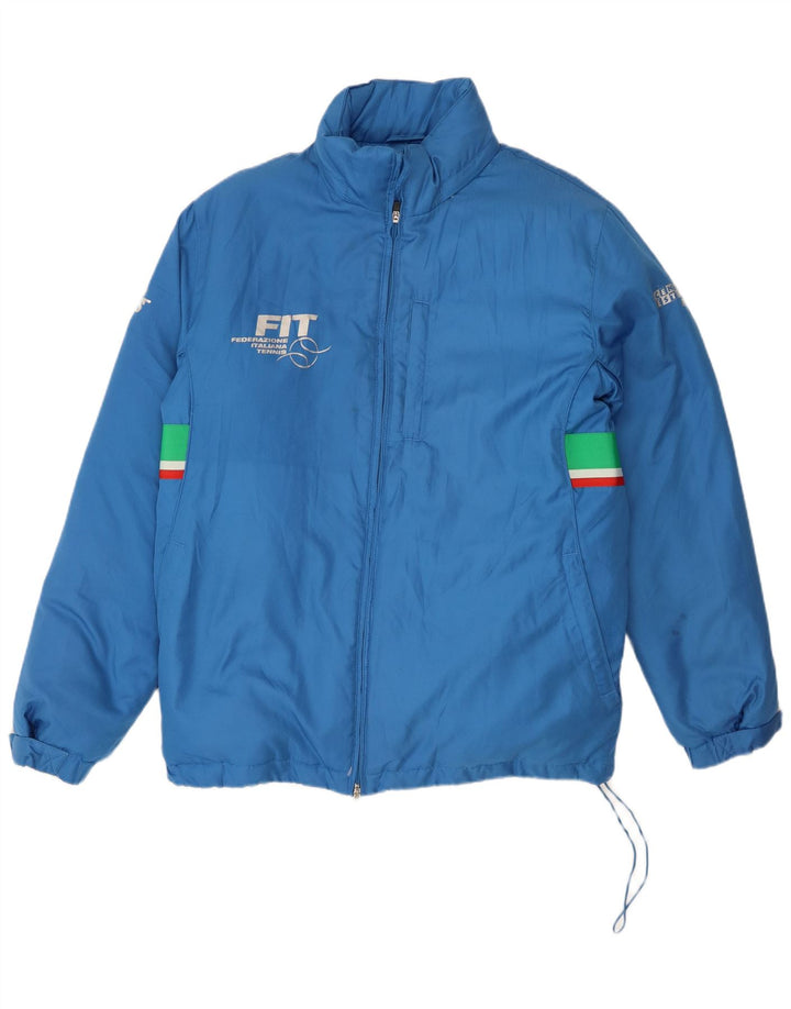 Sergio Tacchini Mens Graphic Padded Jacket UK 42 XL Blue Colourblock